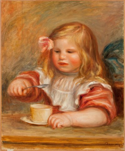 Coco comiendo su sopa de Pierre Auguste Renoir